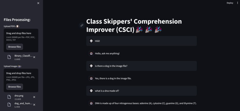 Class Skippers' Comprehension Improver (CSCI) – screenshot 1