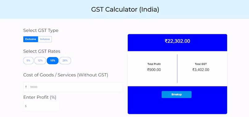GST Calculator – screenshot 2