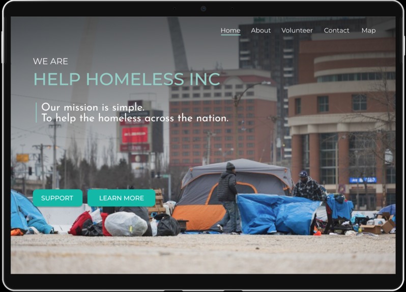 Help Homeless Inc Redesign – screenshot 1