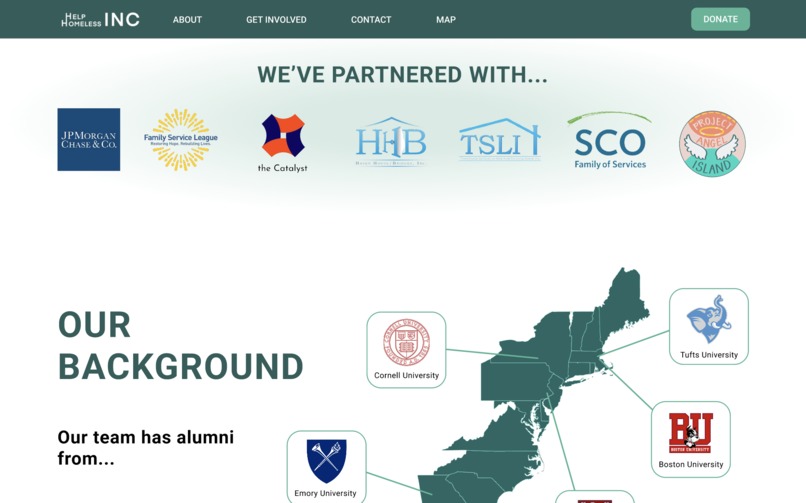 Help Homeless Inc Redesign – screenshot 4