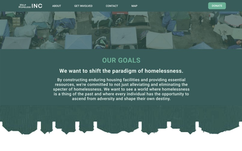 Help Homeless Inc Redesign – screenshot 2