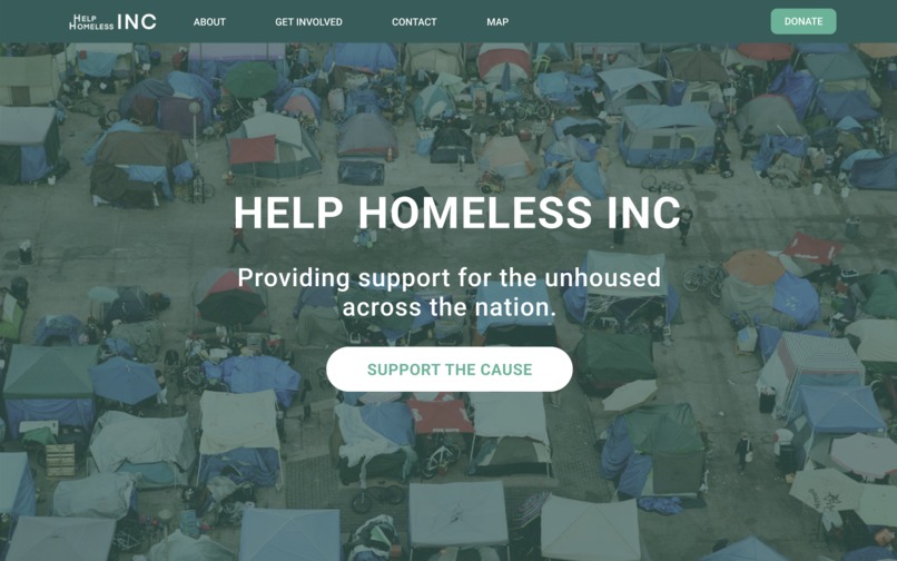 Help Homeless Inc Redesign – screenshot 1