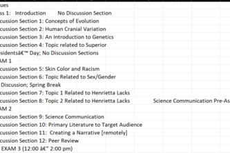 Syllabus to Calander File 