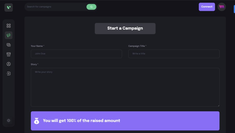 Etherus: A Crowdfunding Web3 Application – screenshot 2