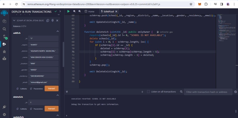 SHSTVET_SCHOOLS API – screenshot 1