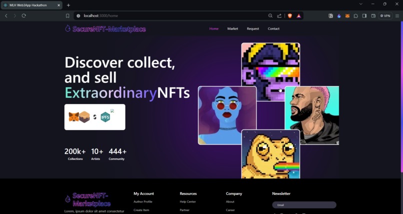 SecureNFT Marketplace – screenshot 1