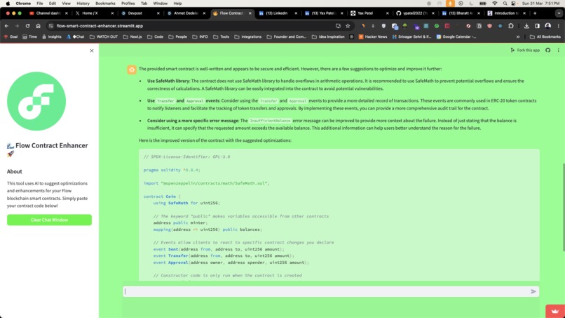 Flow Contract Enhancer AI – screenshot 2