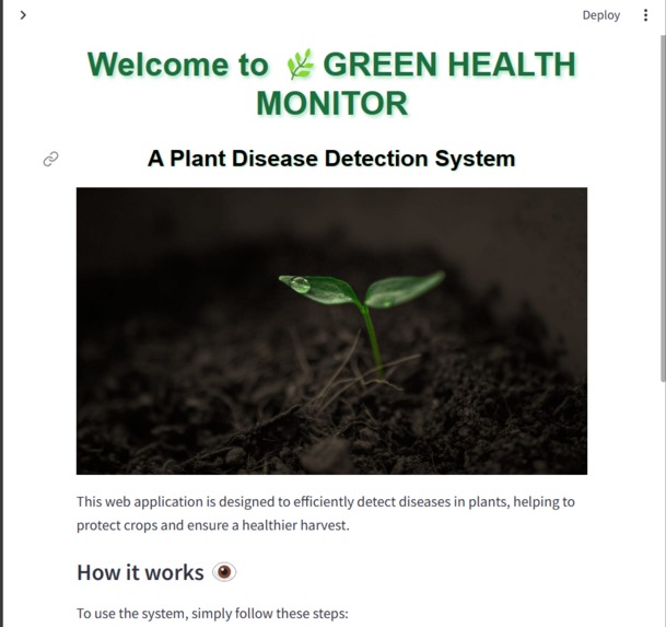 "Green Health Monitor ☘️- A Plant Disease Detection System " – screenshot 2