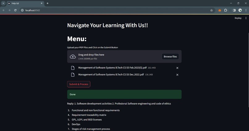 HelpEd - Question Paper Analyser – screenshot 1
