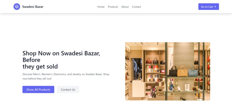 Swadesi-Bazar-ReactJS-Ecommerce-App – screenshot 1