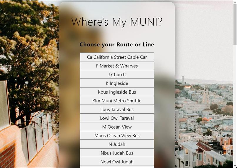 Where's My MUNI? – screenshot 2