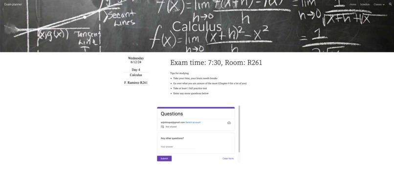 Exam Planner – screenshot 2