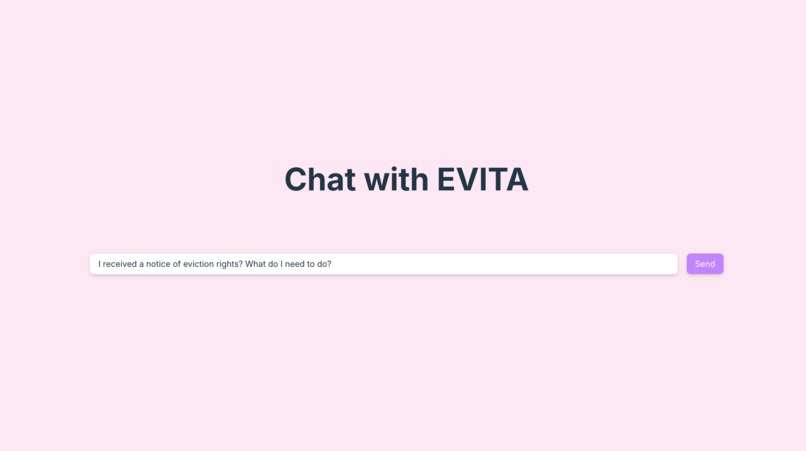 EVITA: Eviction Help Chatbot – screenshot 1