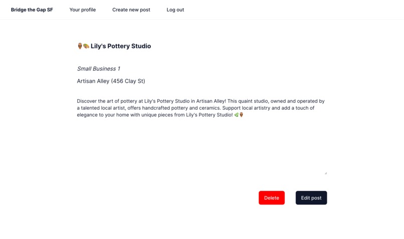 BridgeTheGapSF – screenshot 3