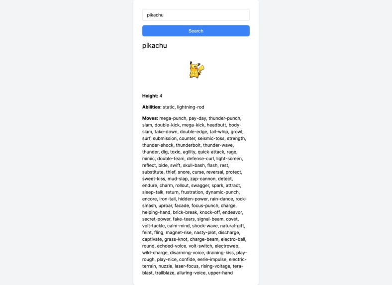 pokemonapi – screenshot 1