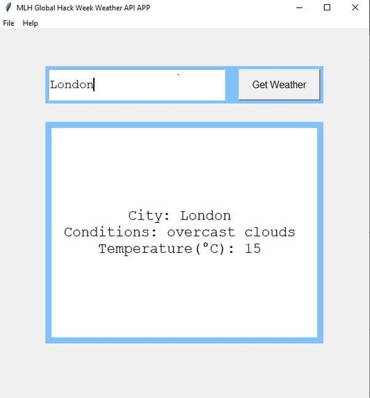 MLH Weather API App – screenshot 3