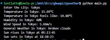 pyeather – screenshot 1