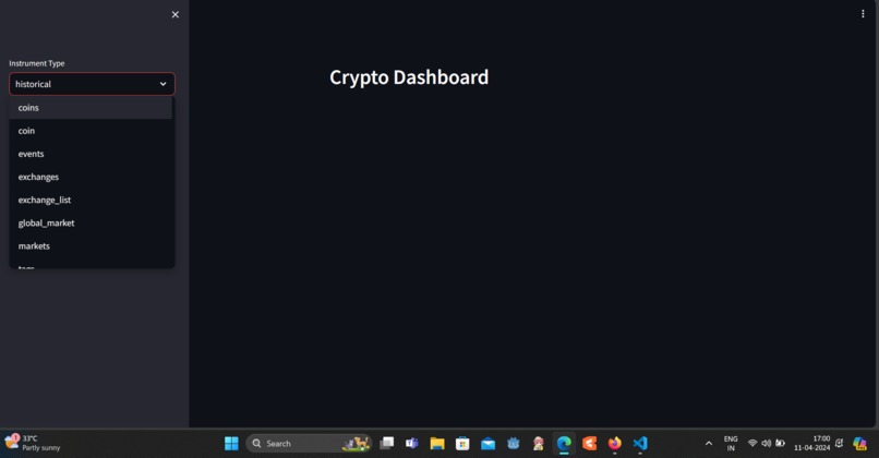 crypto_dashboard – screenshot 3