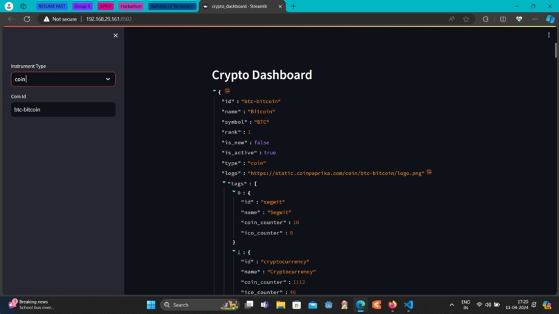 crypto_dashboard – screenshot 5