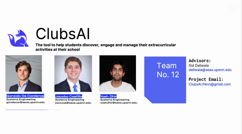 ClubsAI (Team 12) – screenshot 10