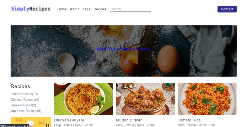 Recipe website | Devpost