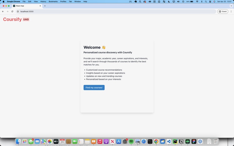 CoursifyUMD – screenshot 1