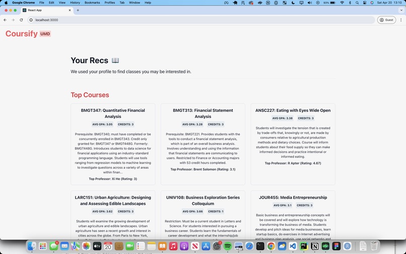 CoursifyUMD – screenshot 4