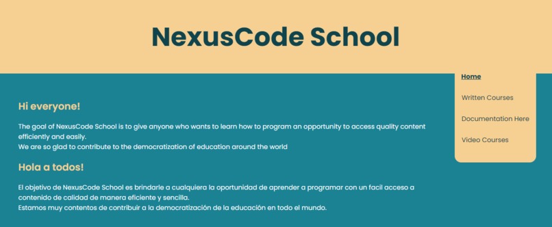NexusCode School – screenshot 1