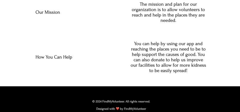 FindMyVolunteer – screenshot 2