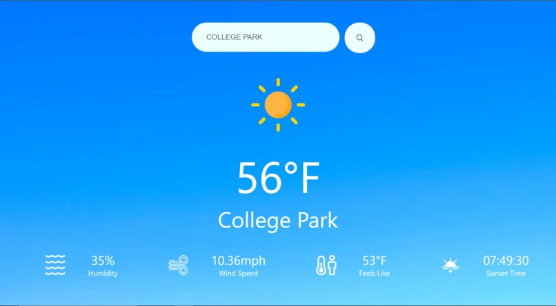 UMD Weather – screenshot 1