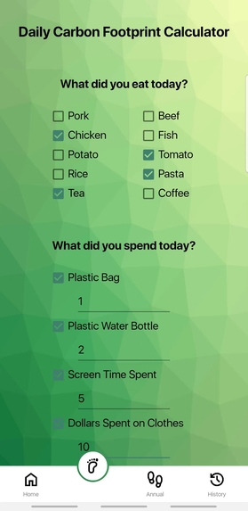EcoTracker – screenshot 2