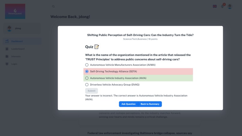 NewsQuest – screenshot 3