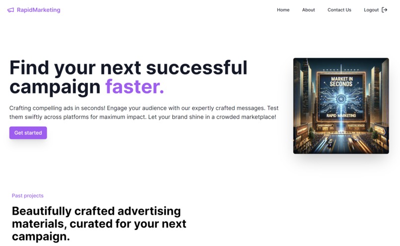 Rapid marketing – screenshot 1
