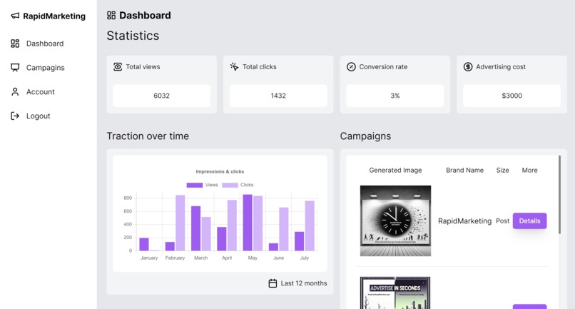 Rapid marketing – screenshot 2