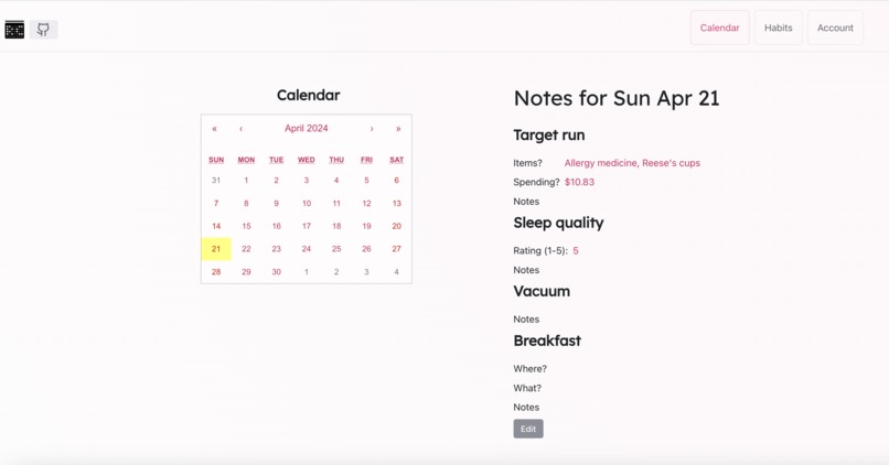 Recall – screenshot 1