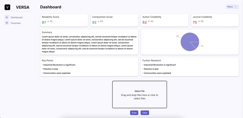 VERSA - Versatile Evaluation & Research Synthesis Assistant – screenshot 1