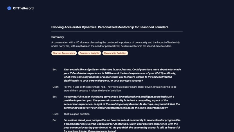 Off the Record – screenshot 2