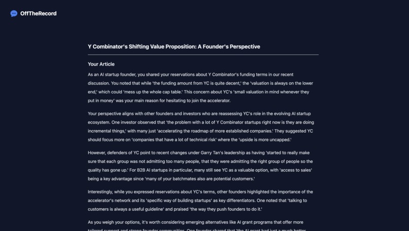 Off the Record – screenshot 3