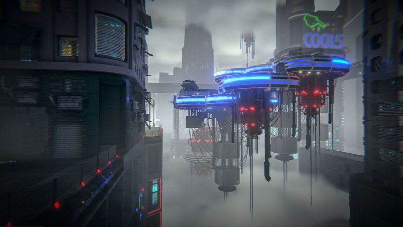 "Neon Drift: Cloudpunk Chronicles" XR/MR video-game – screenshot 3