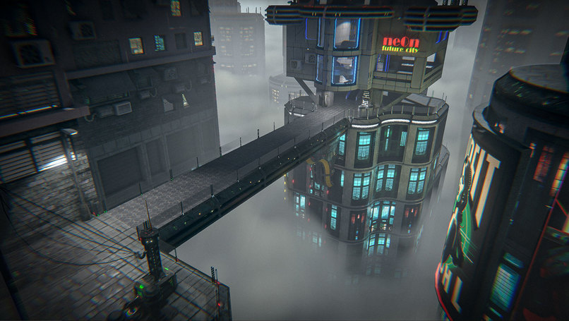 "Neon Drift: Cloudpunk Chronicles" XR/MR video-game – screenshot 12