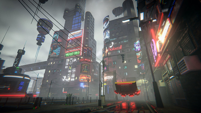 "Neon Drift: Cloudpunk Chronicles" XR/MR video-game – screenshot 14