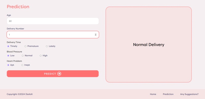 Prediction of ceasarian or normal delivery using ML – screenshot 4