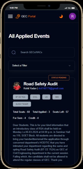 GEC PORTAL – screenshot 5