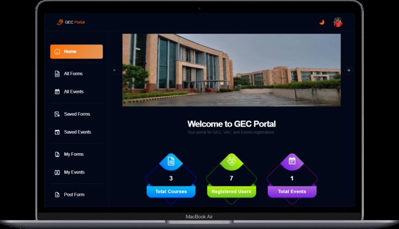 GEC PORTAL – screenshot 1