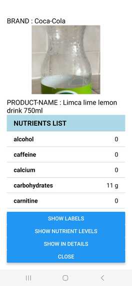 NutriScan  – screenshot 1