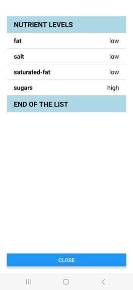 NutriScan  – screenshot 2