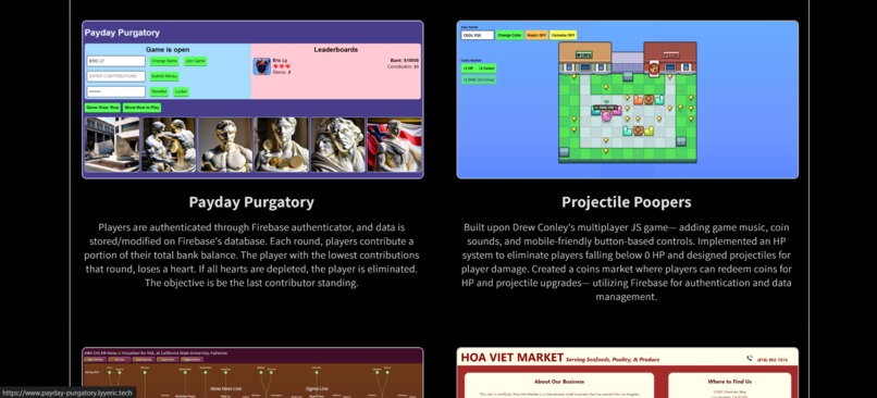 Eric Ly's Portfolio/Personal Website – screenshot 2
