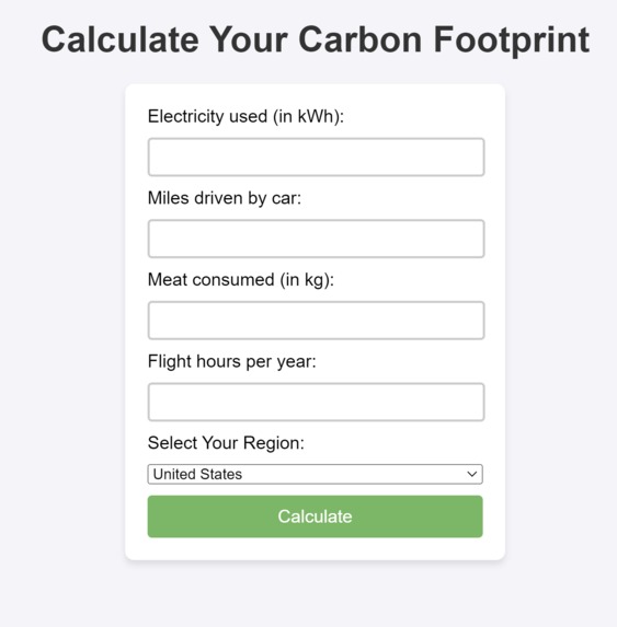 carbon-calculator – screenshot 1