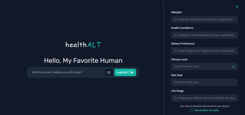 healthALT – screenshot 2