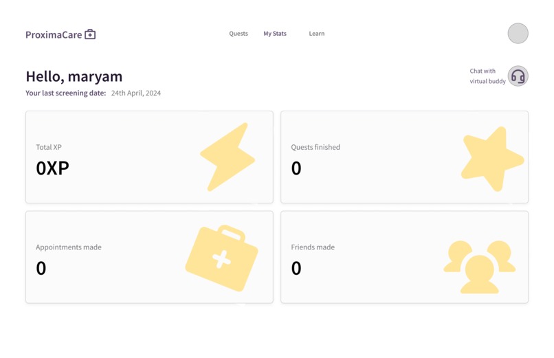 Proxima care – screenshot 2